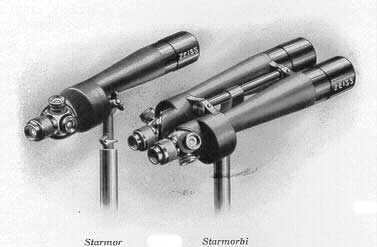 The Starmor and Starmorbi were the smallest version of the triple built-in revolving eypiece monocular and binocular telescopes.  They were made from the World War I era through World War II.  After the war, variants were made in East Germany but this line of optics were not continued in the West German product line.