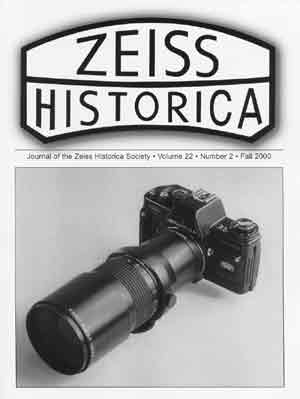 Zeiss Historica Journal for Fall 2000.