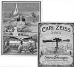 These are samples of early Zeiss advertising.  These are two early 1900 advertisements in French and English for Zeiss binoculars.